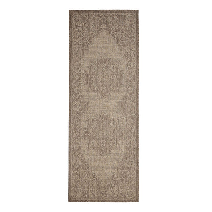 Flatweave Gel Medallion Latte Rug