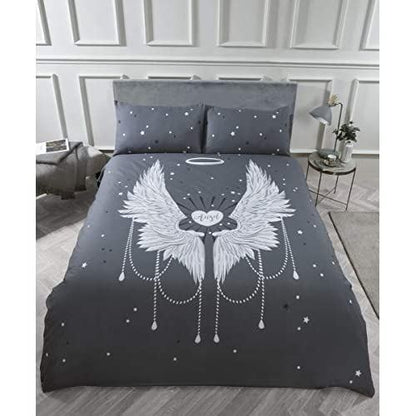 Angel Wings Grey Duvet Set