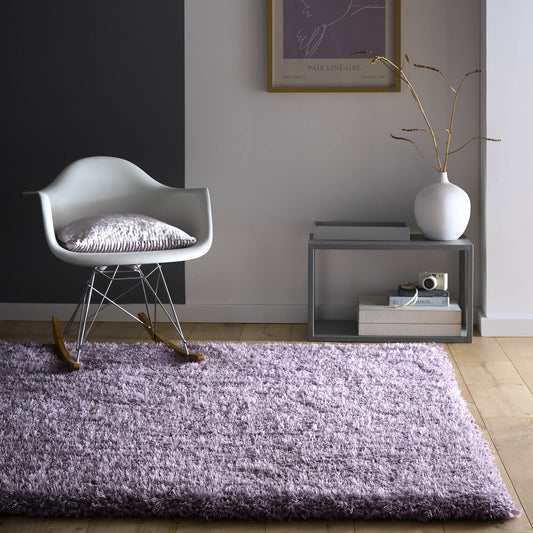 Chicago Purple Circle Shaggy Rugs