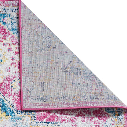 Think Rugs Boston G0532 Fuschia / Blue Rug