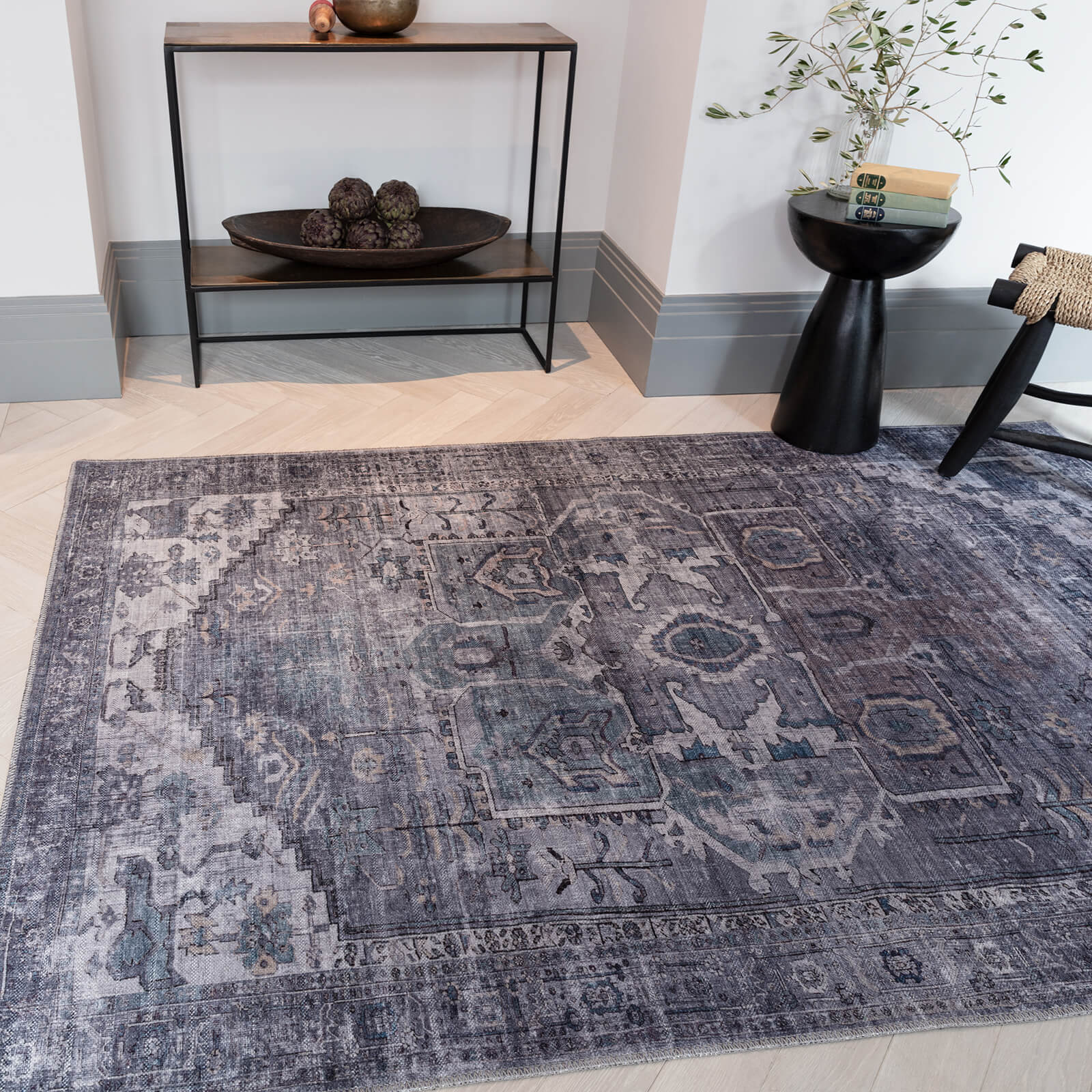 Asiatic Kaya Noor KY03 Grey / Silver Rug