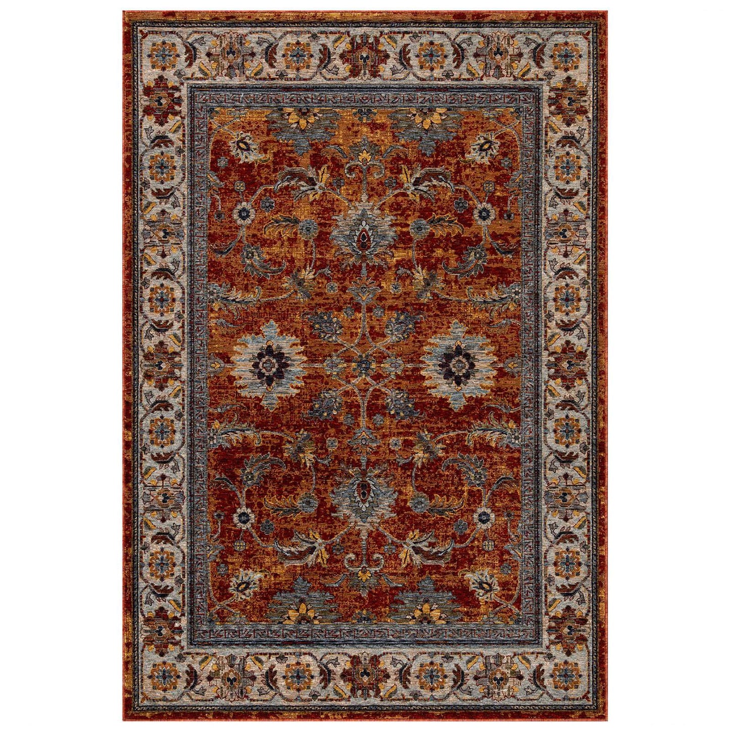 Oriental Weavers Sarouk 53 R Red / Blue / Cream Rug