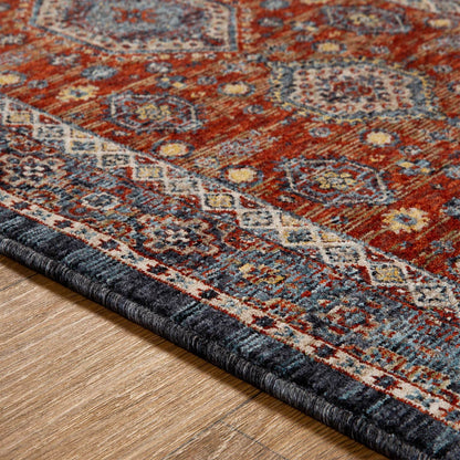 Oriental Weavers Sarouk 8022 E Red / Blue / Cream Rug