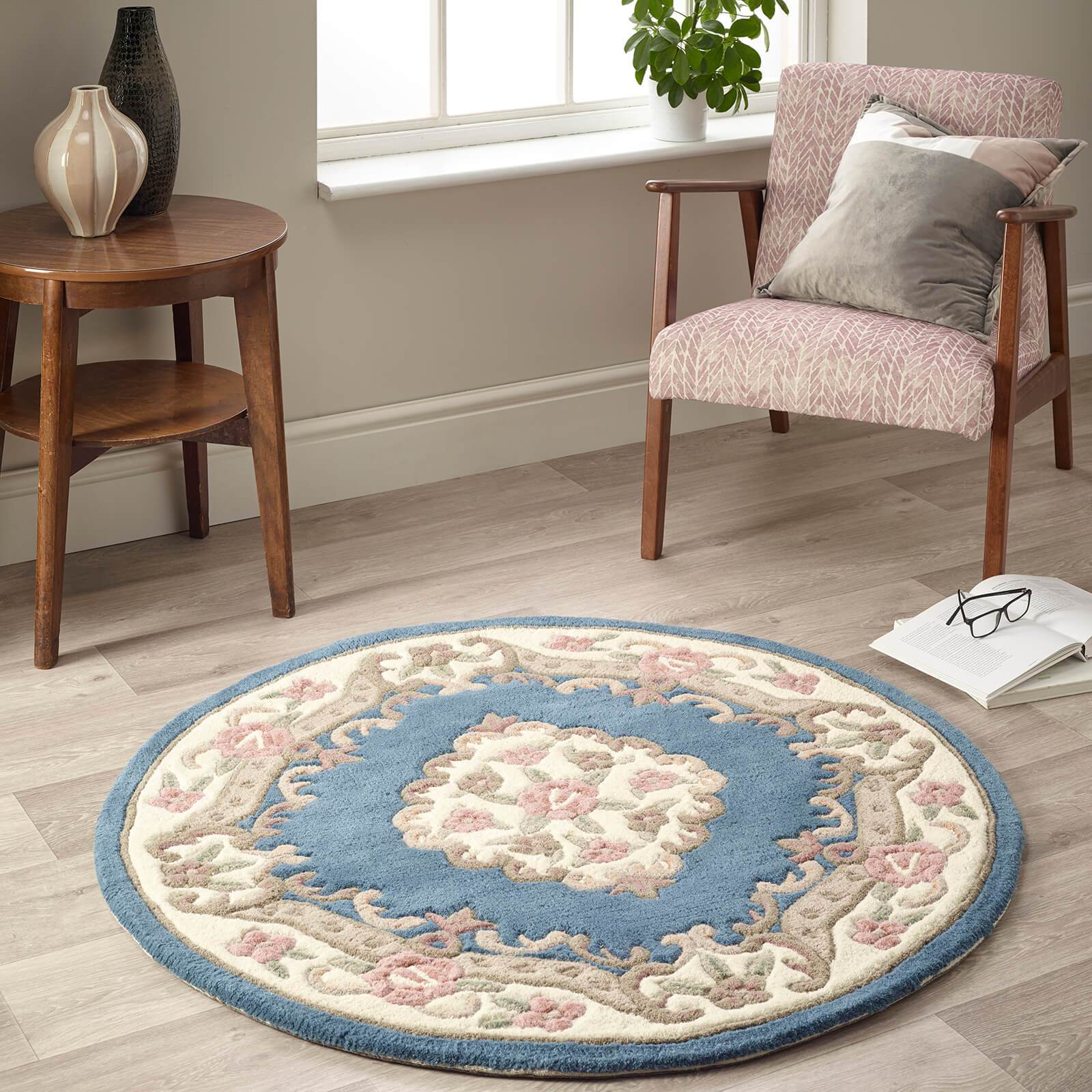 Shensi Blue Circle Traditional Rugs – Home Linen Store