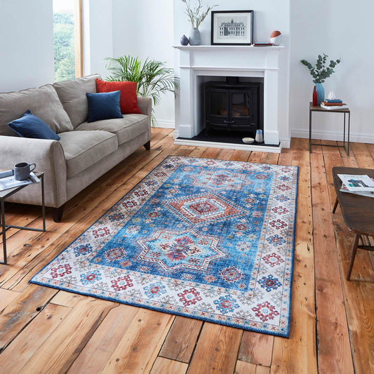 Think Rugs Topaz G4705 Dark Blue Rug