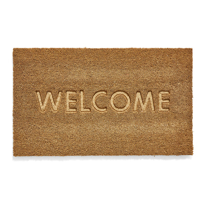 Coir Welcome Embossed Mat Rug - 45 x 75