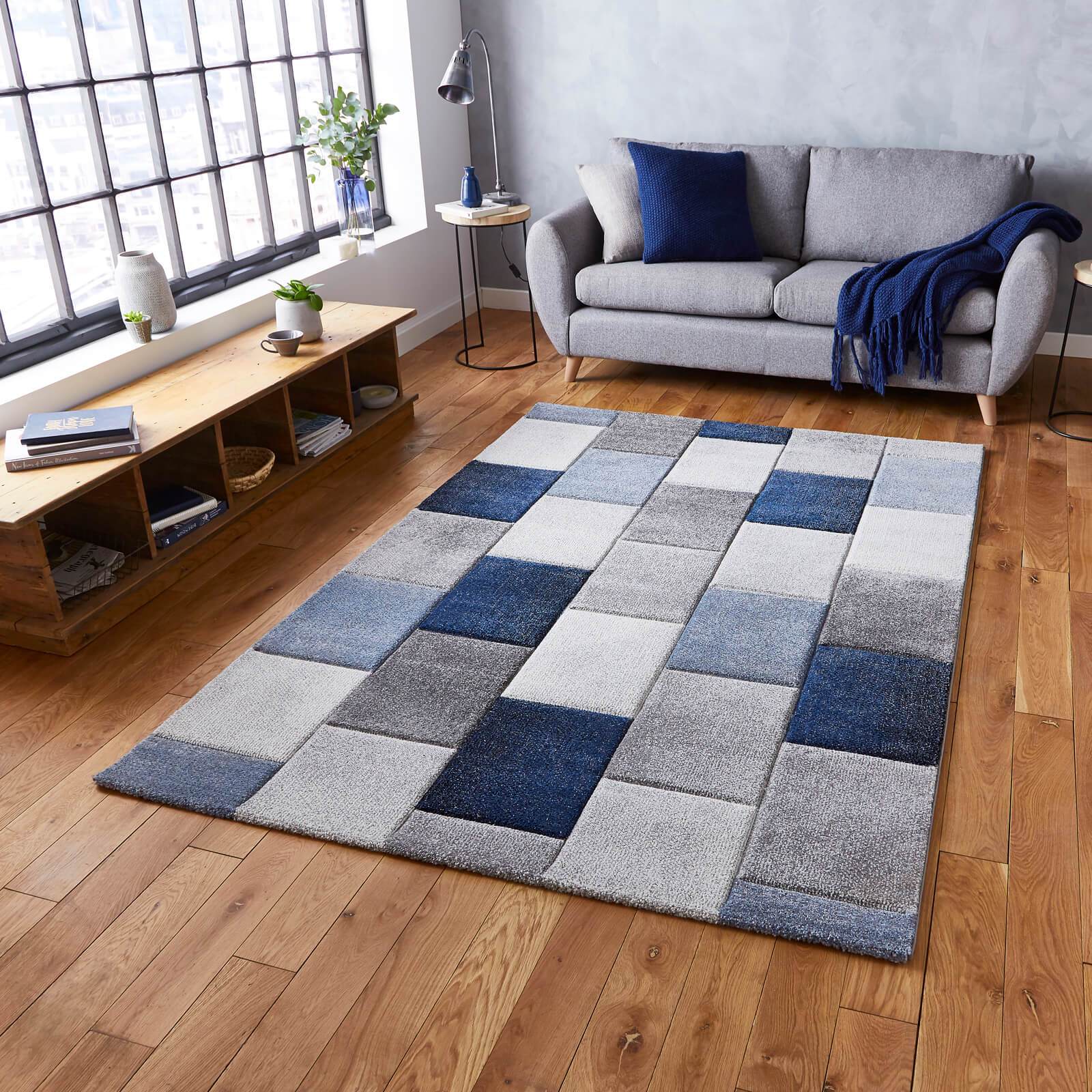 Think Rugs Brooklyn 21830 Grey / Blue Rug