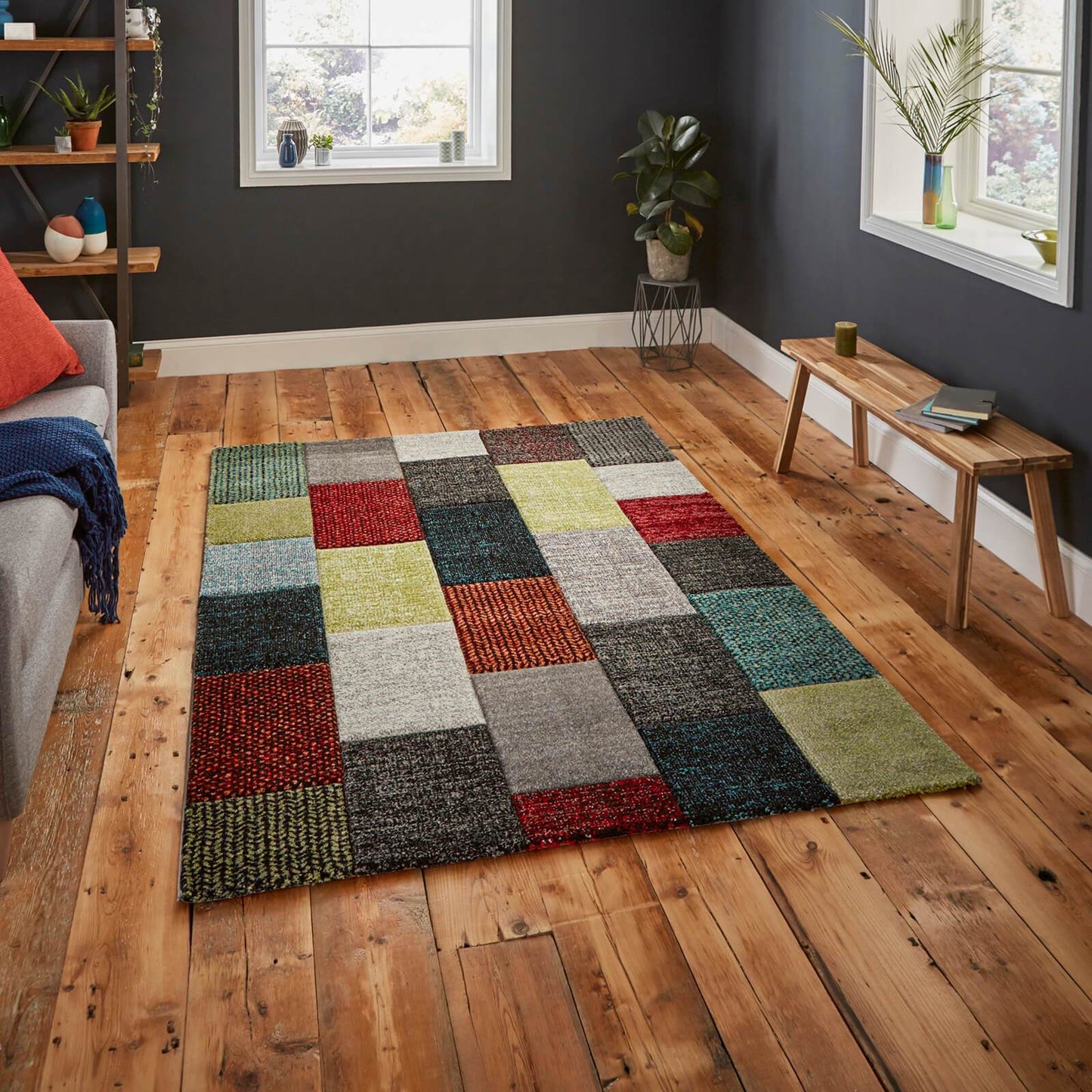 Think Rugs Brooklyn 21830 Grey / Multi Rug