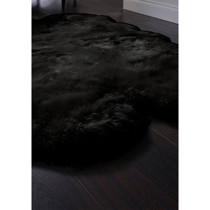 Origins Genuine Sheepskin Black Rug