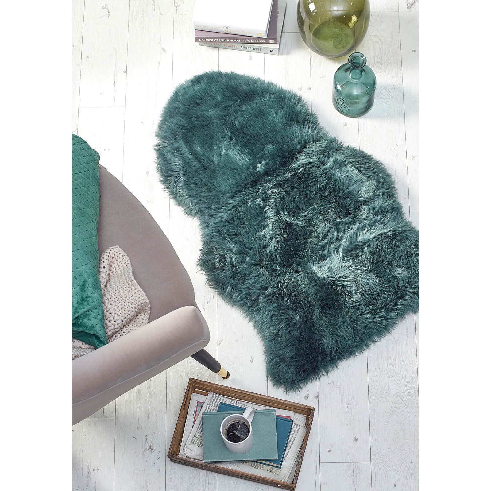 Origins Genuine Sheepskin Forest Green Rug