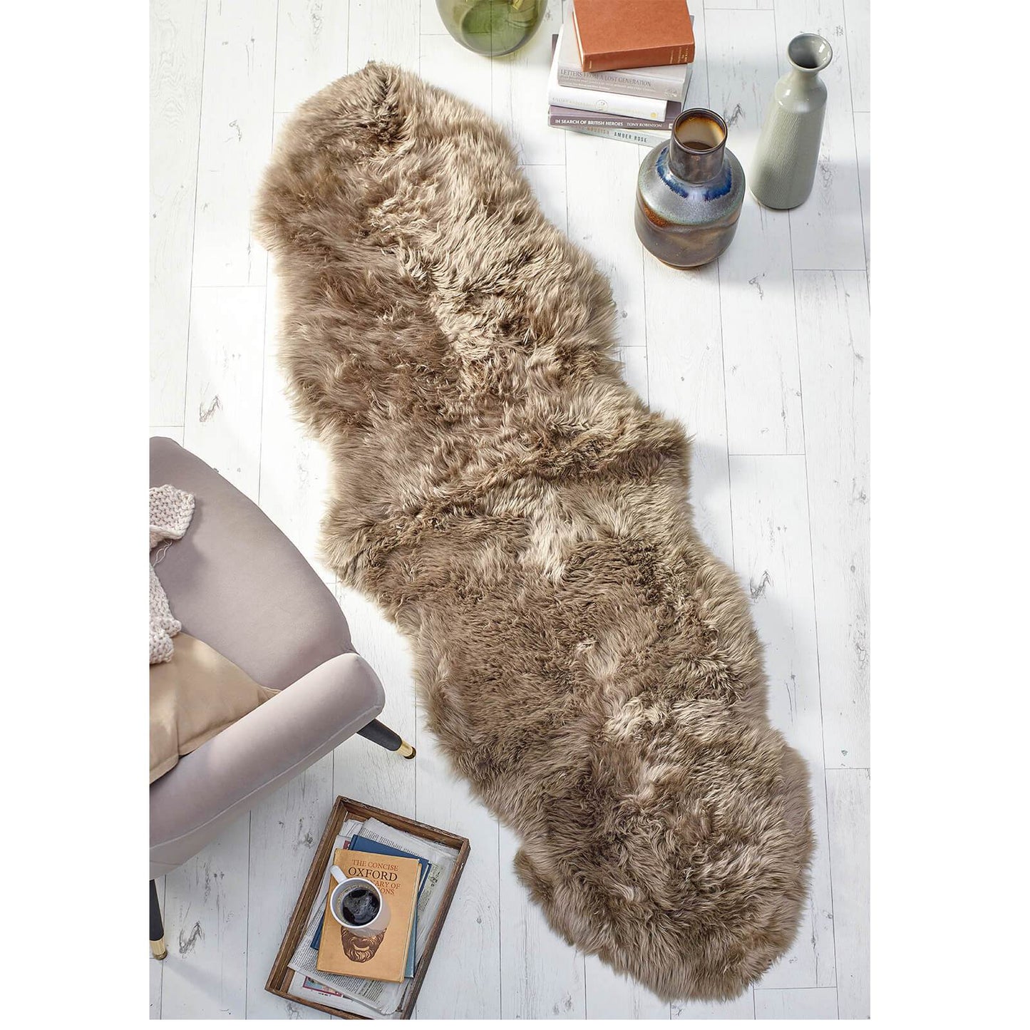 Origins Genuine Sheepskin Khaki / Taupe Rug