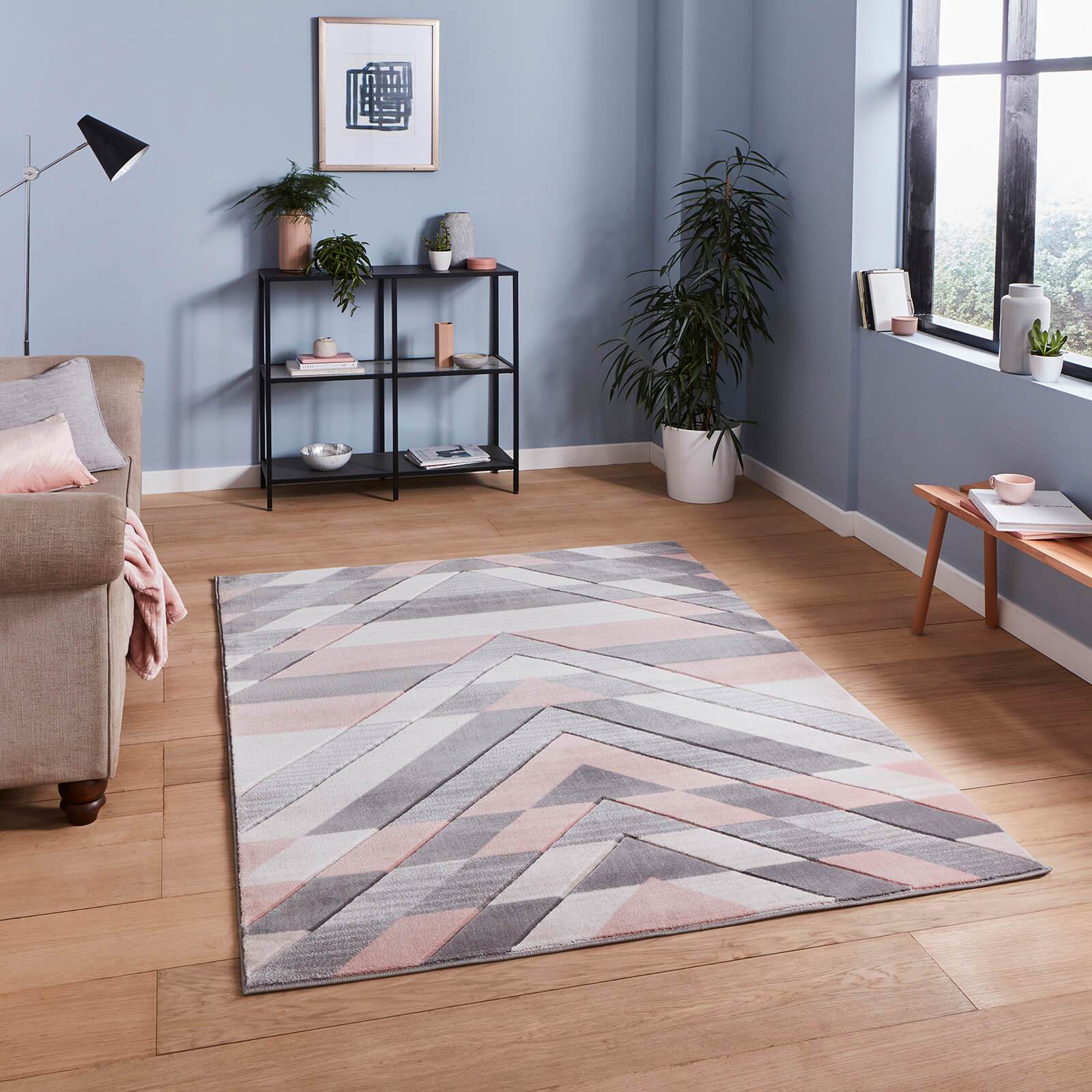 Think Rugs Pembroke G2075 Grey / Rose Rug