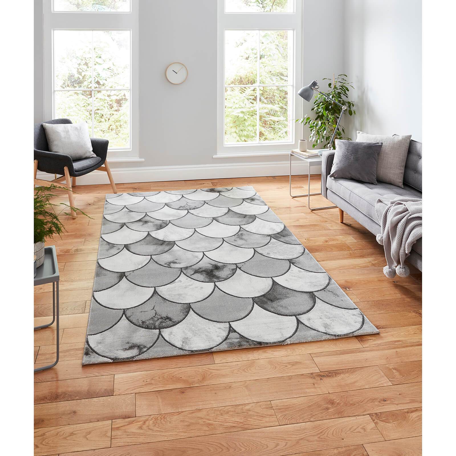 Think Rugs Craft 23361 Grey / Silver Rug
