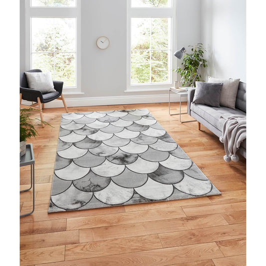 Think Rugs Craft 23361 Grey / Silver Rug