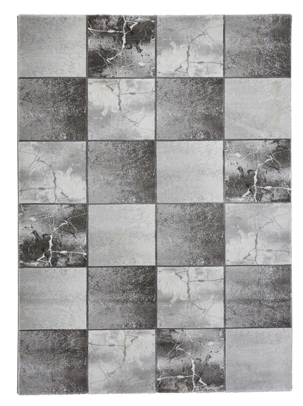 Craft 23495 Grey and Silver Abstract Rugs