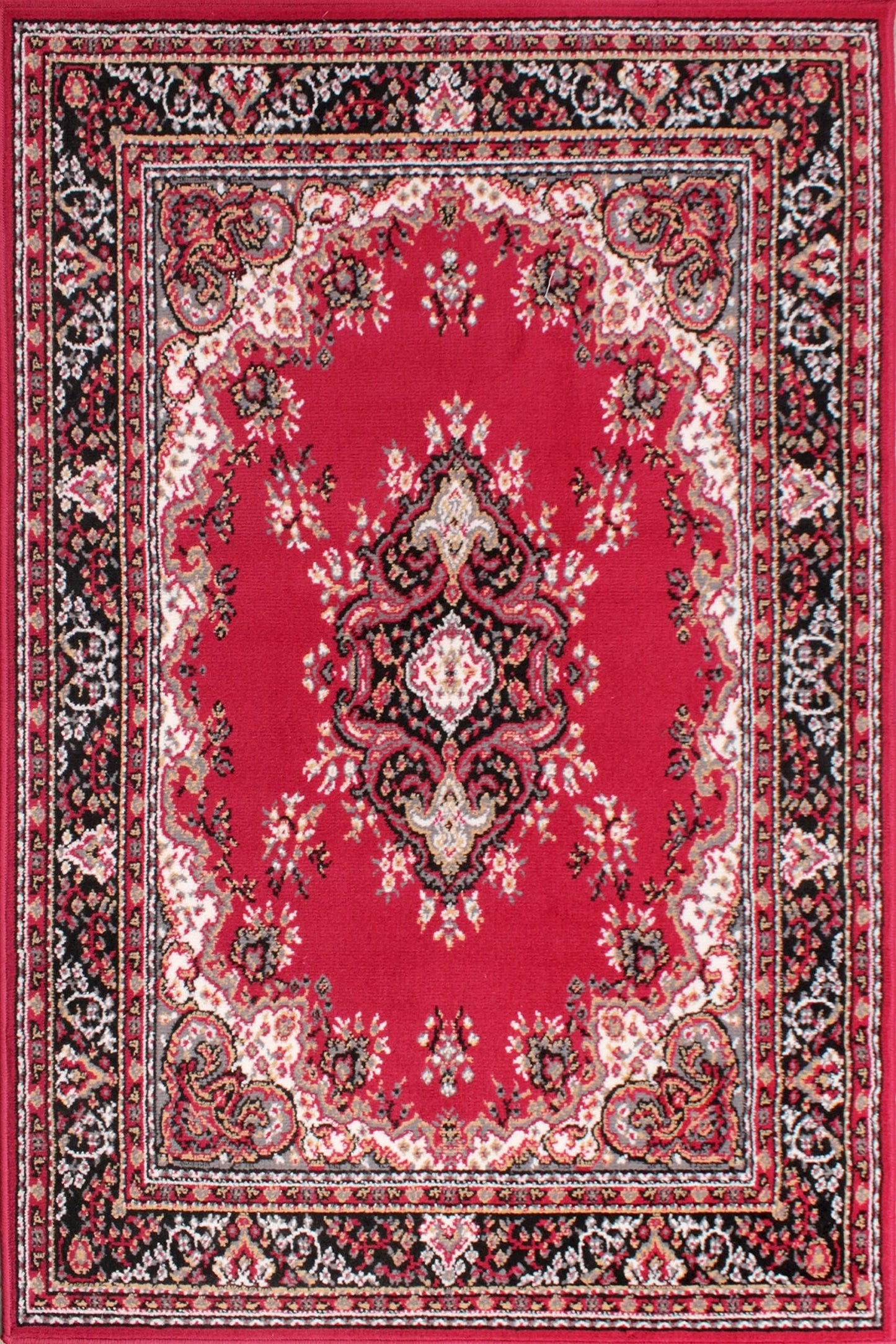 Traditional Poly Lancashire Red Rugs