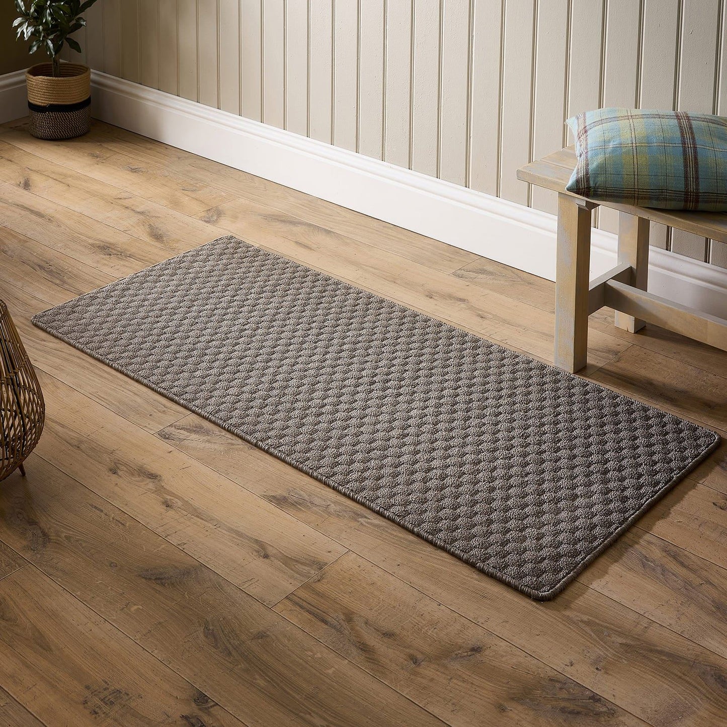 My Mat Sculptured Washable Honeycomb Mink Rug