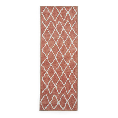 Coral H1060 Orange Berber Washable Rug