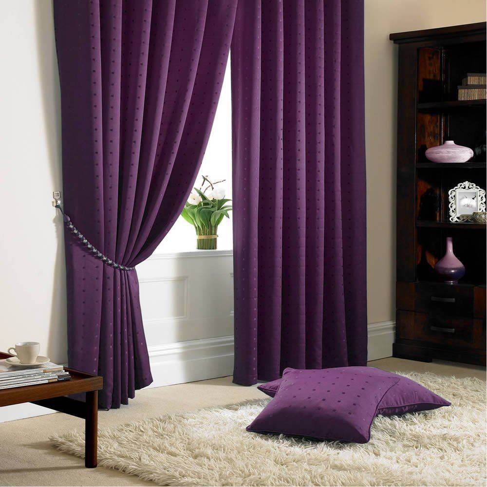 Madison Purple Pencil Pleat Curtains