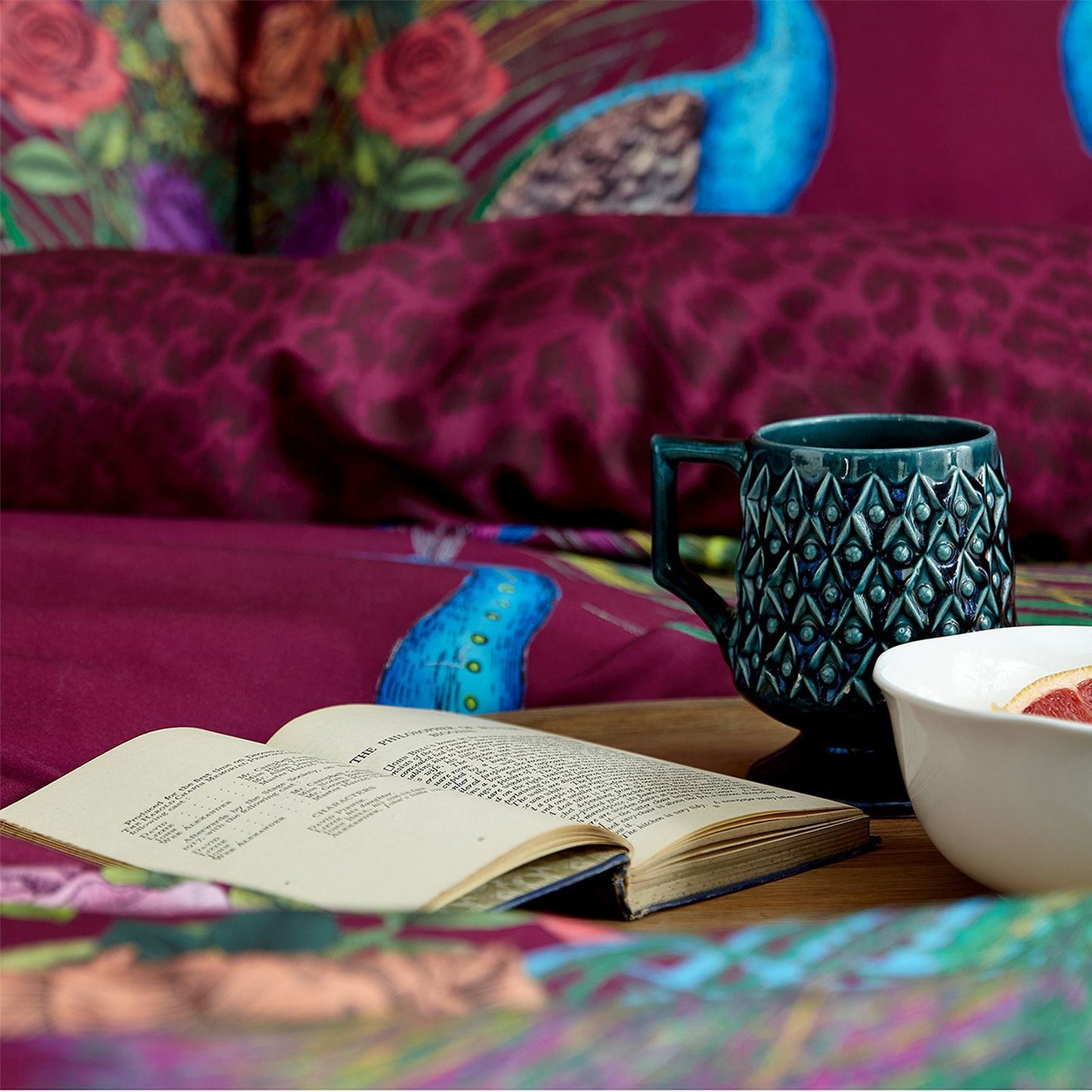 Matthew Williamson Xanadu Peacock Plum Duvet Cover Set