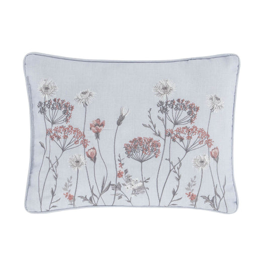 Meadowsweet White/Grey Filled Cushion