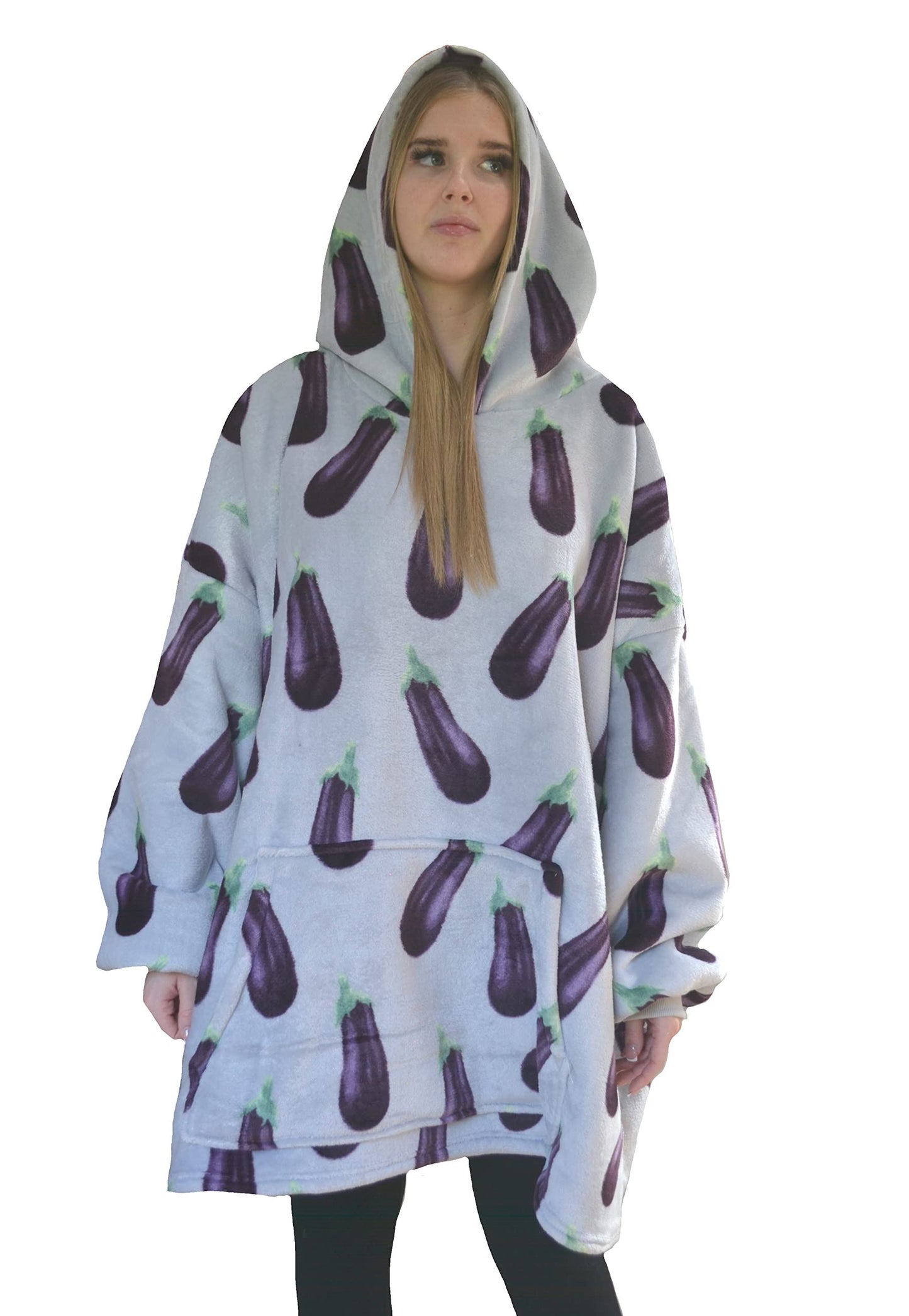 Aubergines Multi Oversized Blanket Hoodie