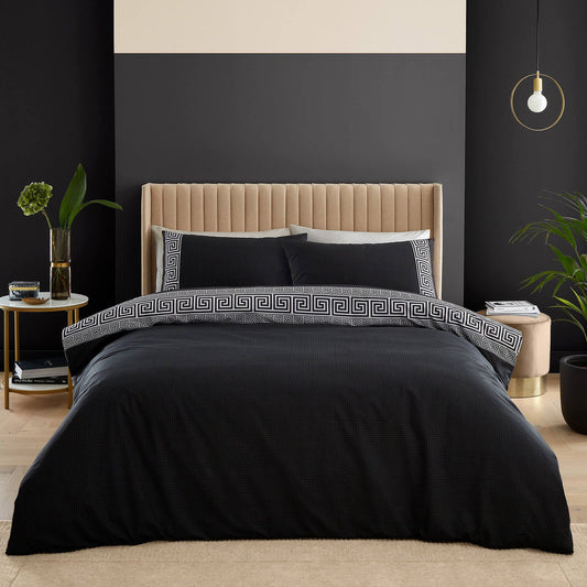 Artemis Black Duvet Cover Set