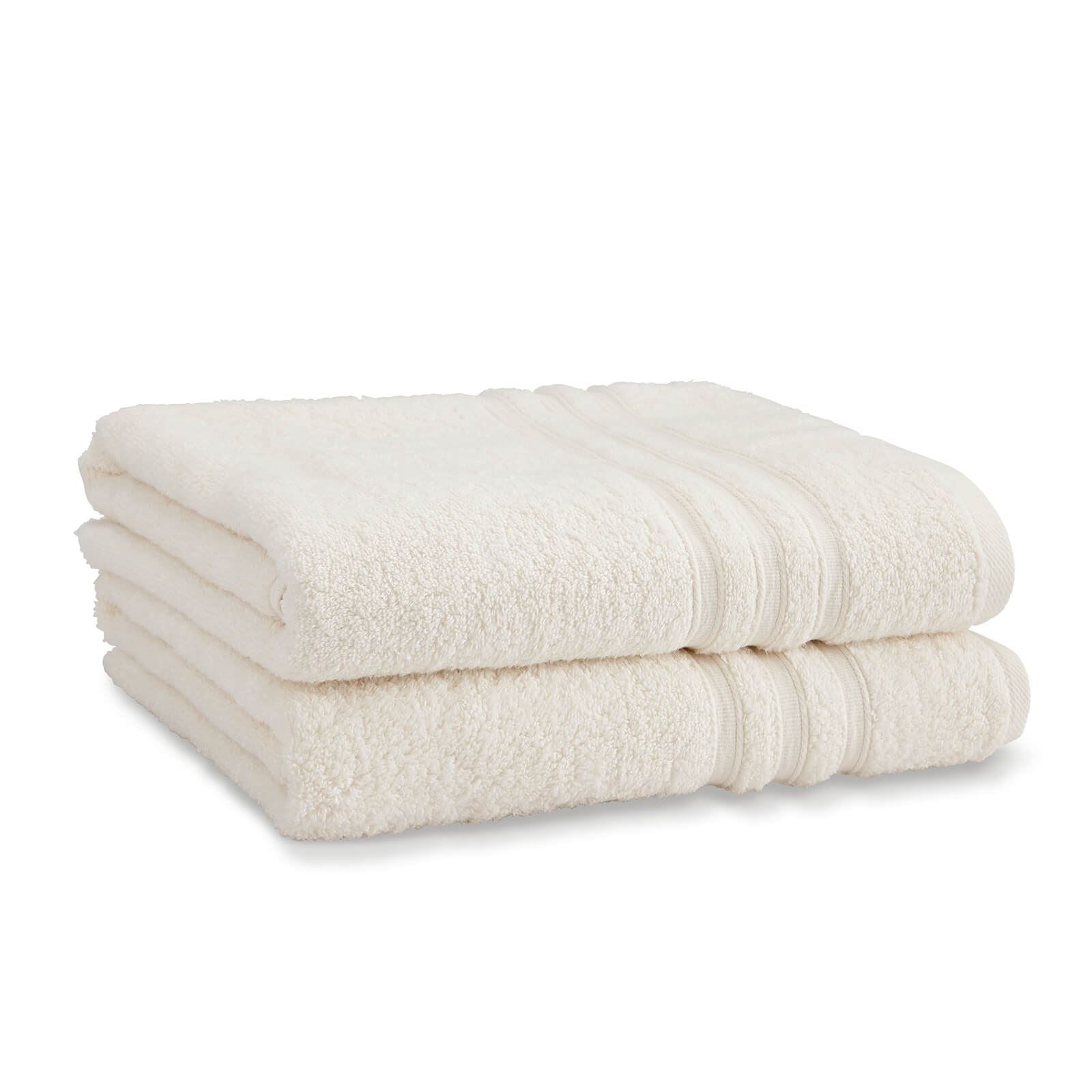 Zero Twist Cream Bath Sheet Pair