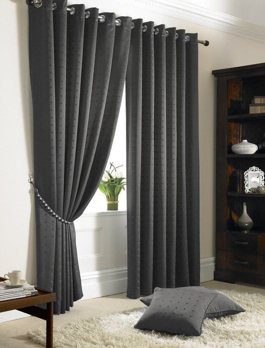 Madison Charcoal Eyelet Curtains