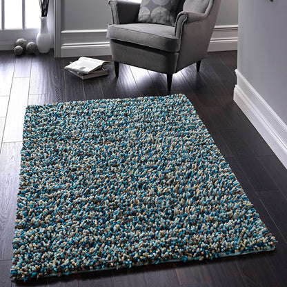 Rocks Blue Shaggy Rugs