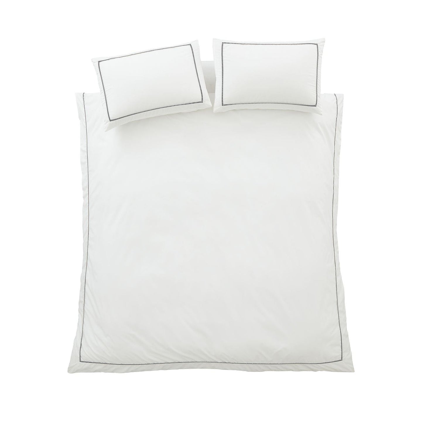 Bianca Contrast Trim White / Black Duvet Cover Set