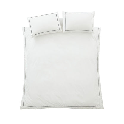 Bianca Contrast Trim White / Black Duvet Cover Set