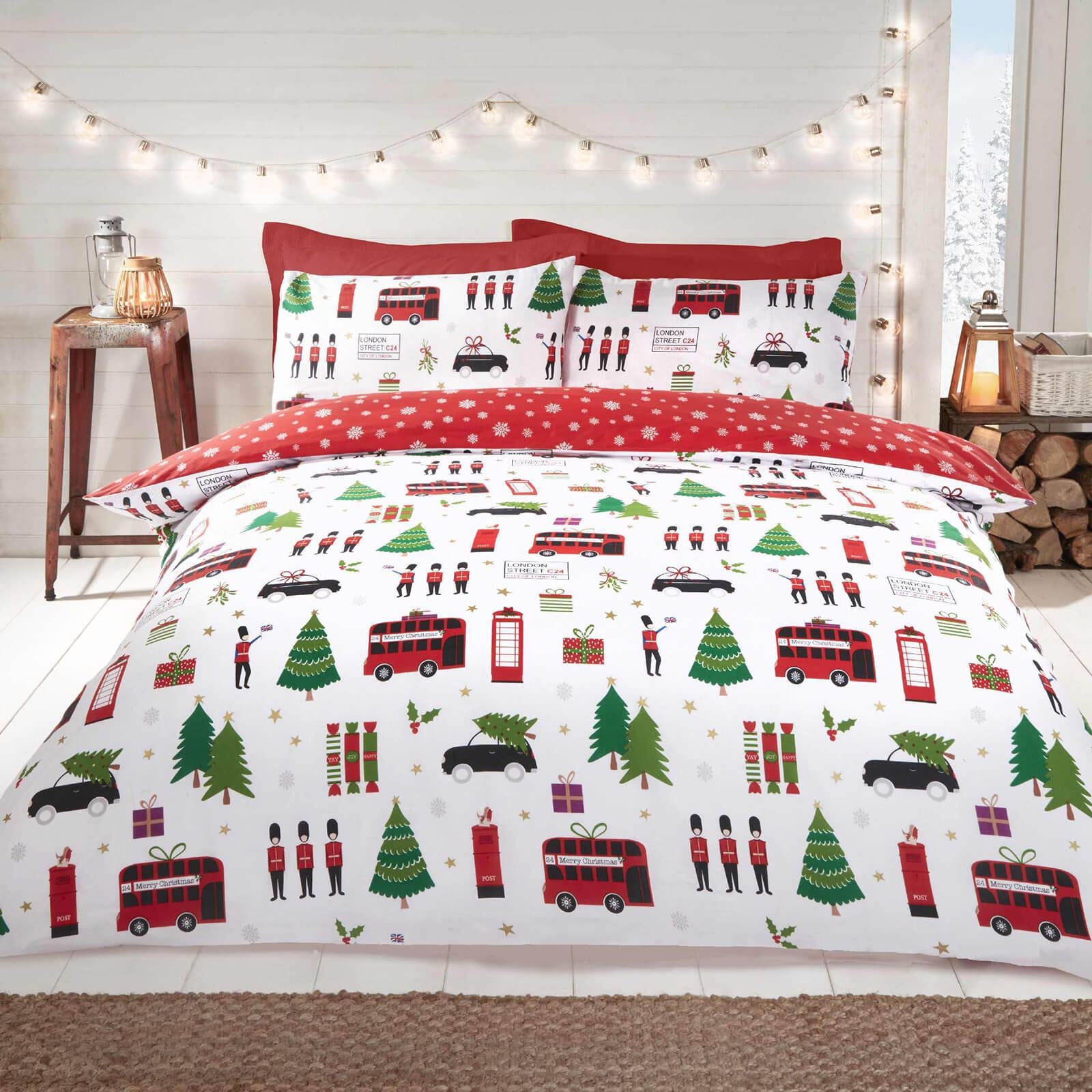 Christmas Collage Bedspread