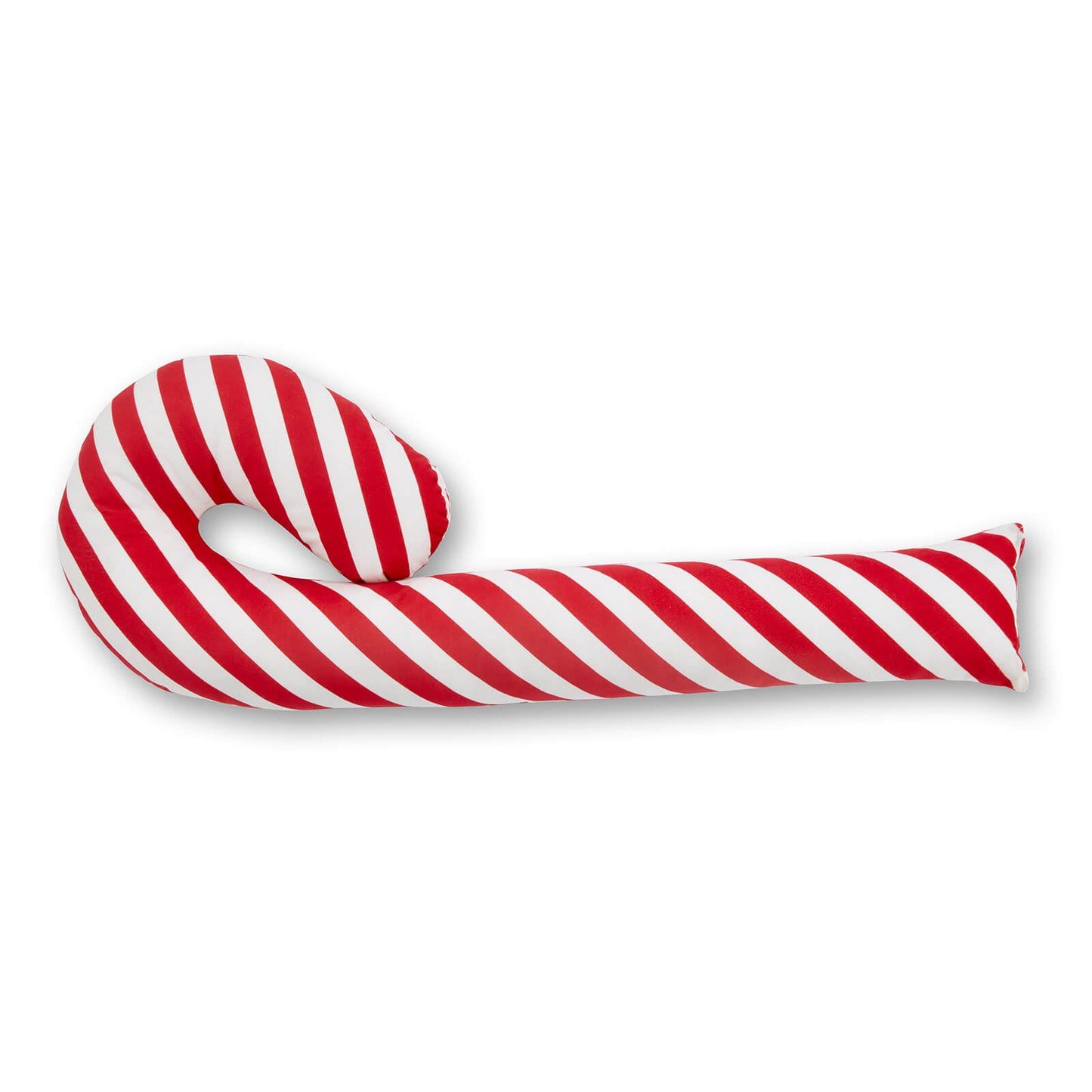 Candy Cane Shaped Door Draught Excluder White / Red