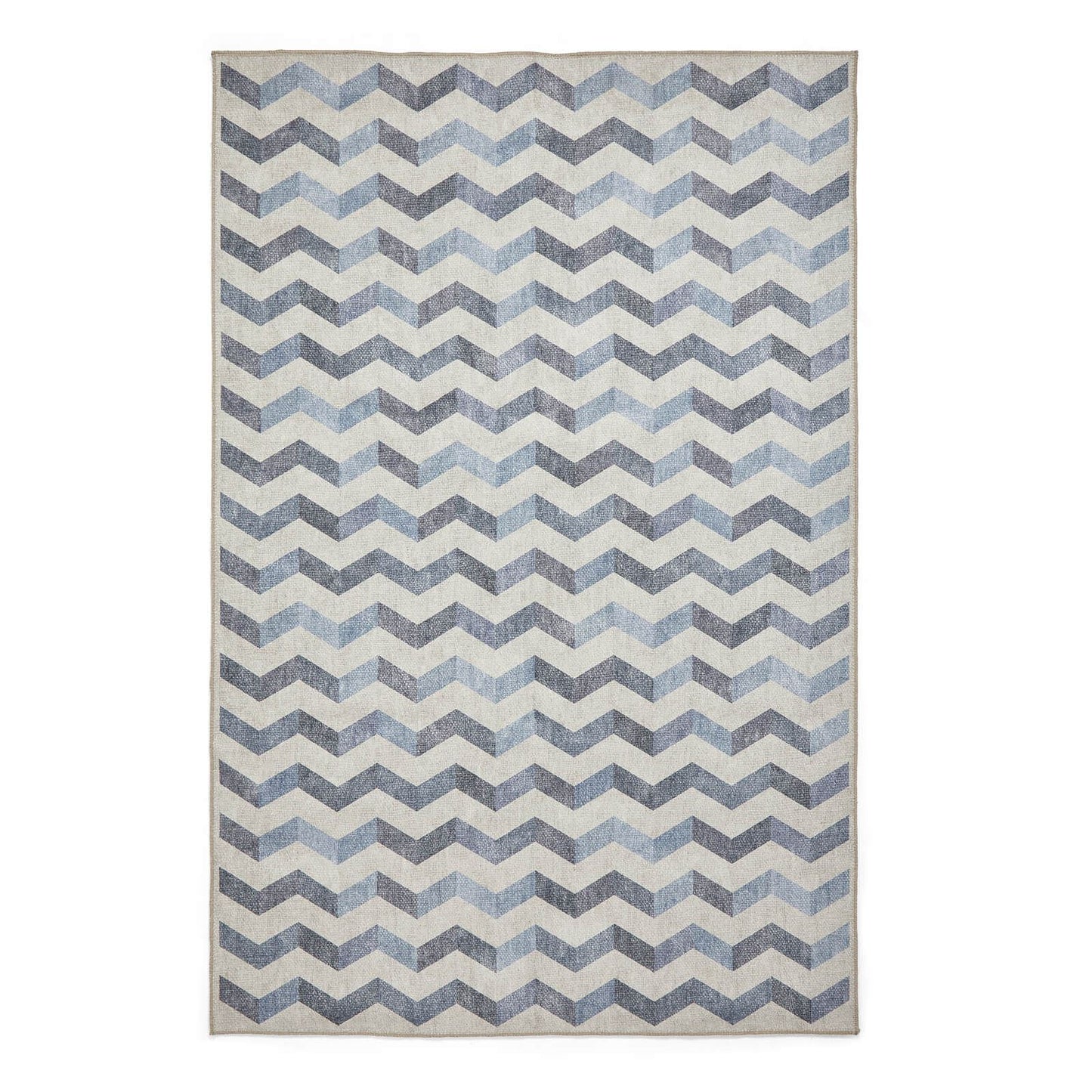 Coral H1059 Blue  Modern Washable Rug