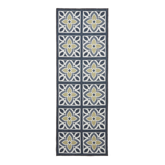 Victoria H1191 Grey/Orange Washable Rug