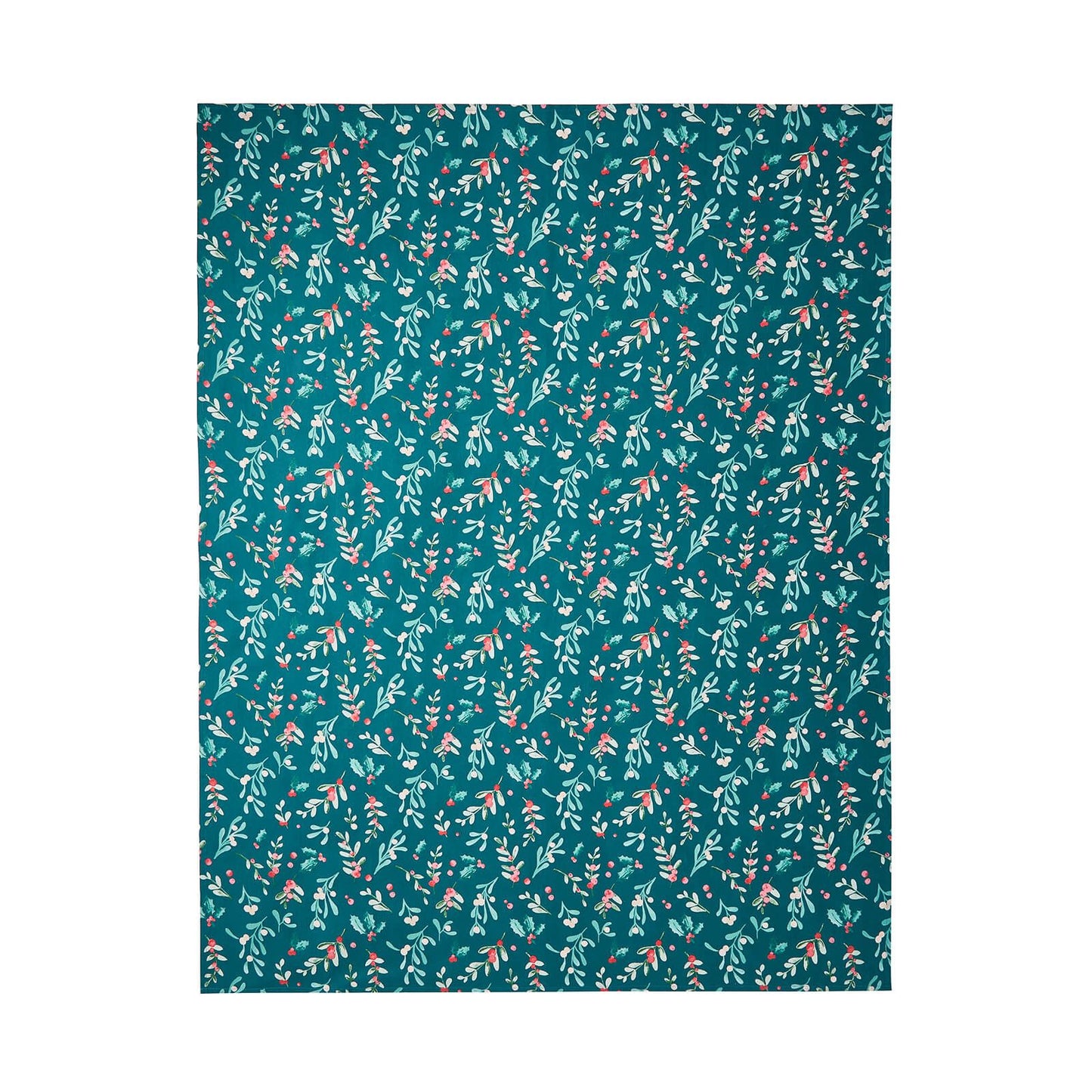 Christmas Holly And Mistle Toe Green Table Cloth - 137x178 cm