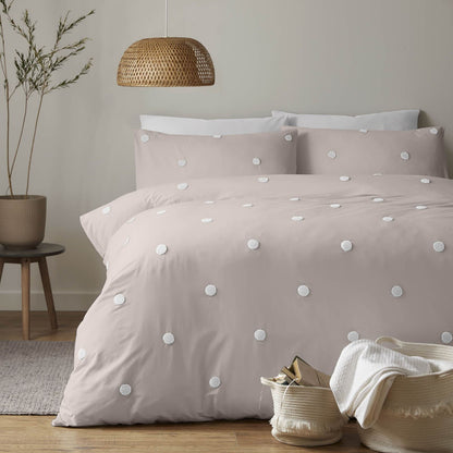 Dot Garden Linen/White Duvet Set
