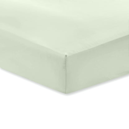 400TC Cotton Sateen Green Fitted Sheet