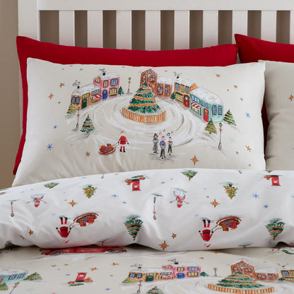Christmas Town Neutral Duvet Set