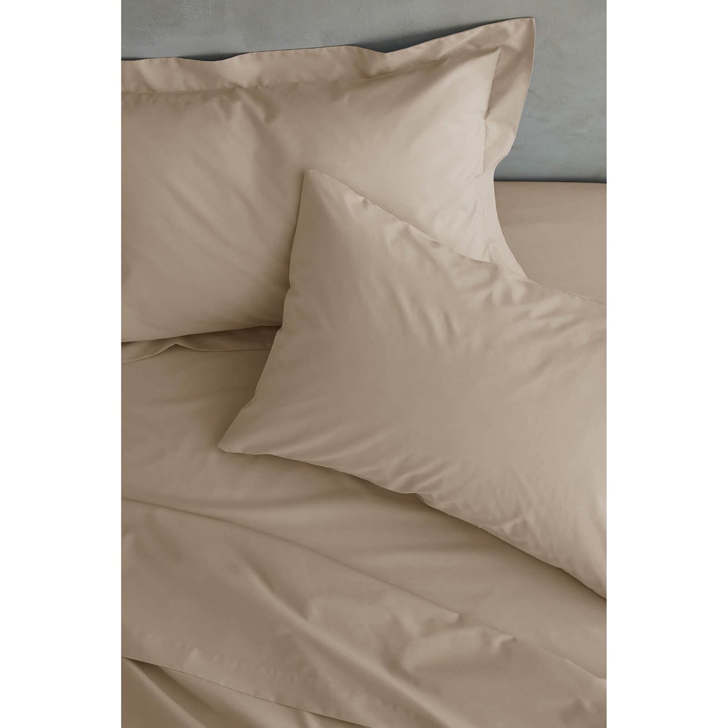 Easy Iron Percale Natural Fitted Sheet