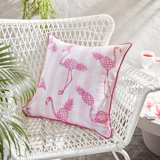 Sassy B Tropical Flamingo Pink Cushion Cover