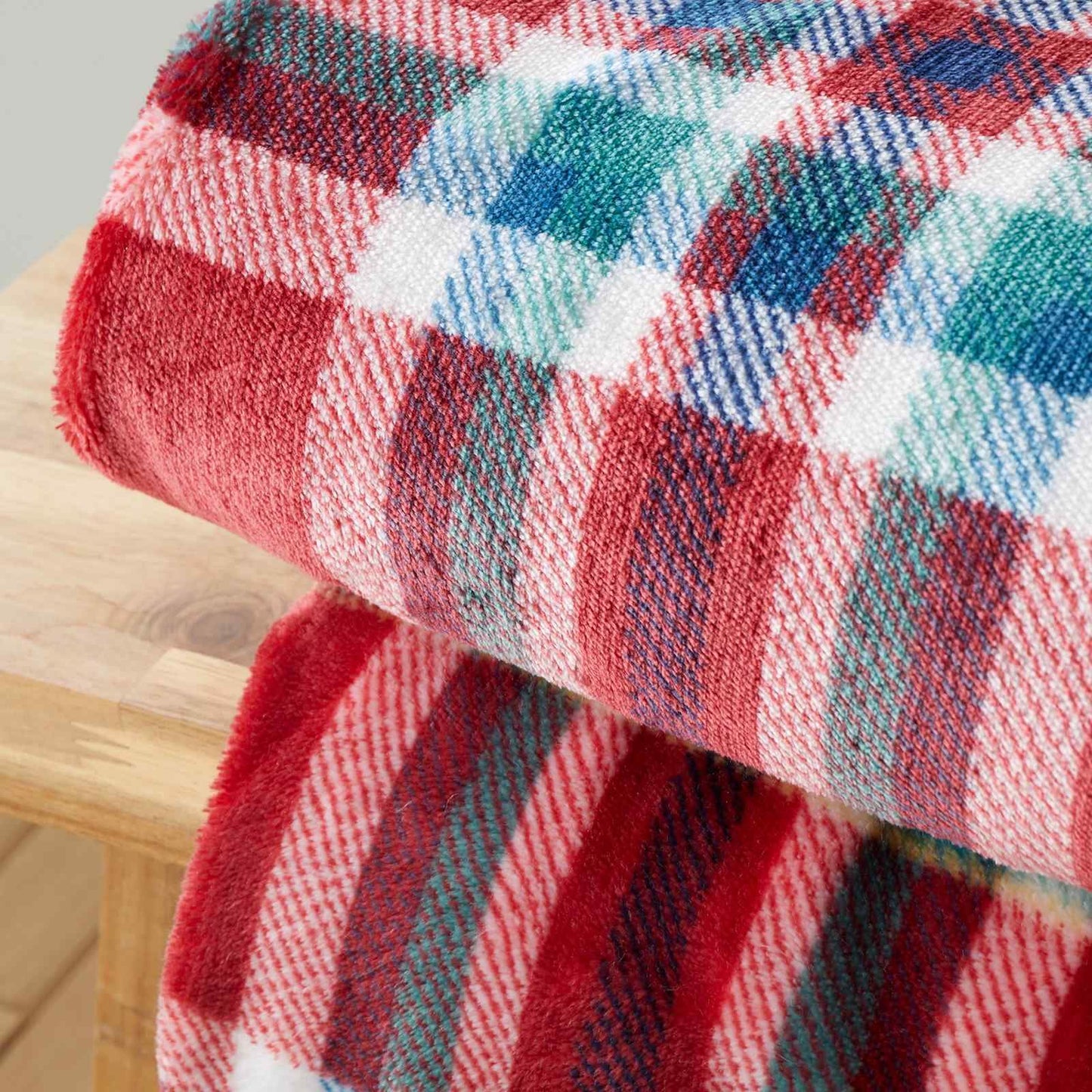 Kelso Check Red Blanket Throw