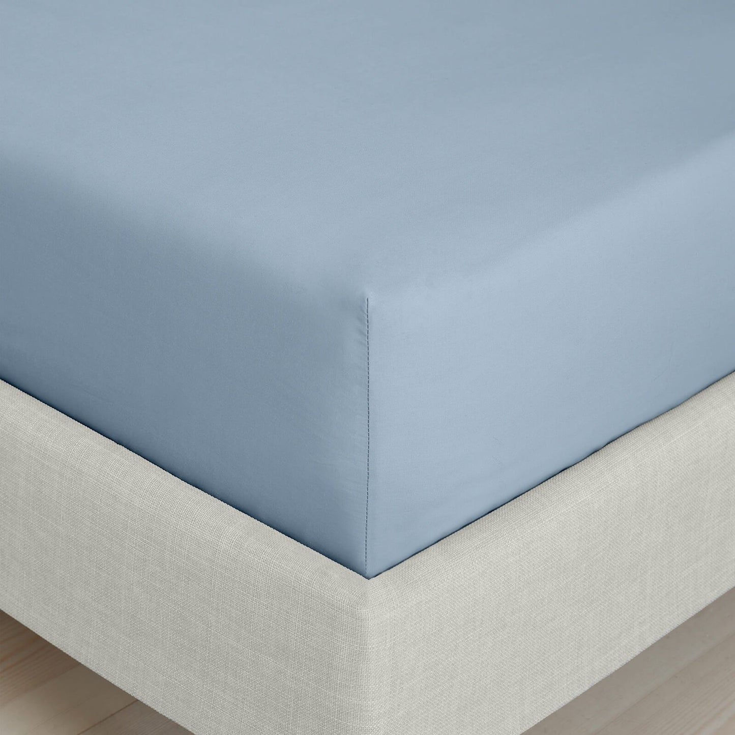200 Thread Count Cotton Percale Blue  Fitted Sheet