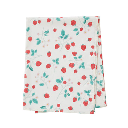 Strawberry Garden Cream/ Red Table Cloth