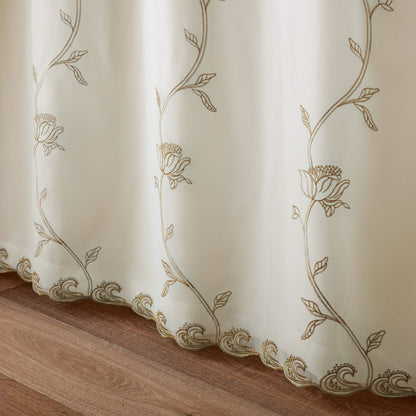 Exeter Latte Pencil Pleat Curtains