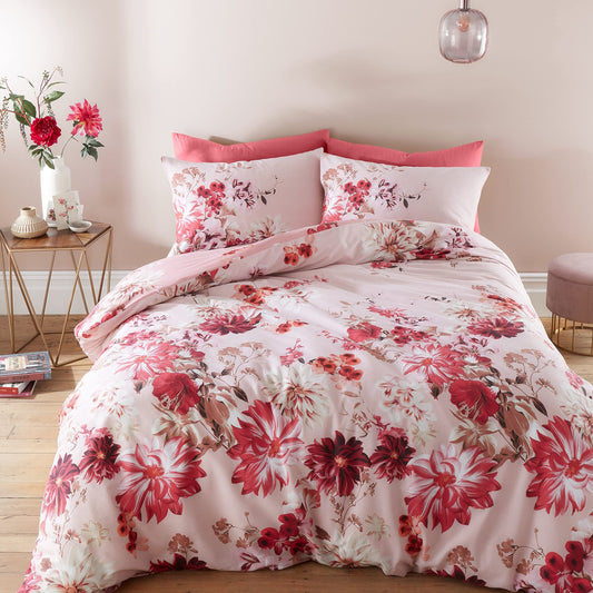 Briony Floral Garden Pink Duvet Set