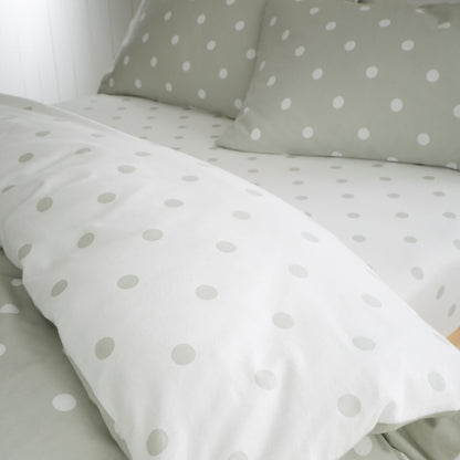 Brushed Polka Dot Green Fitted Sheet