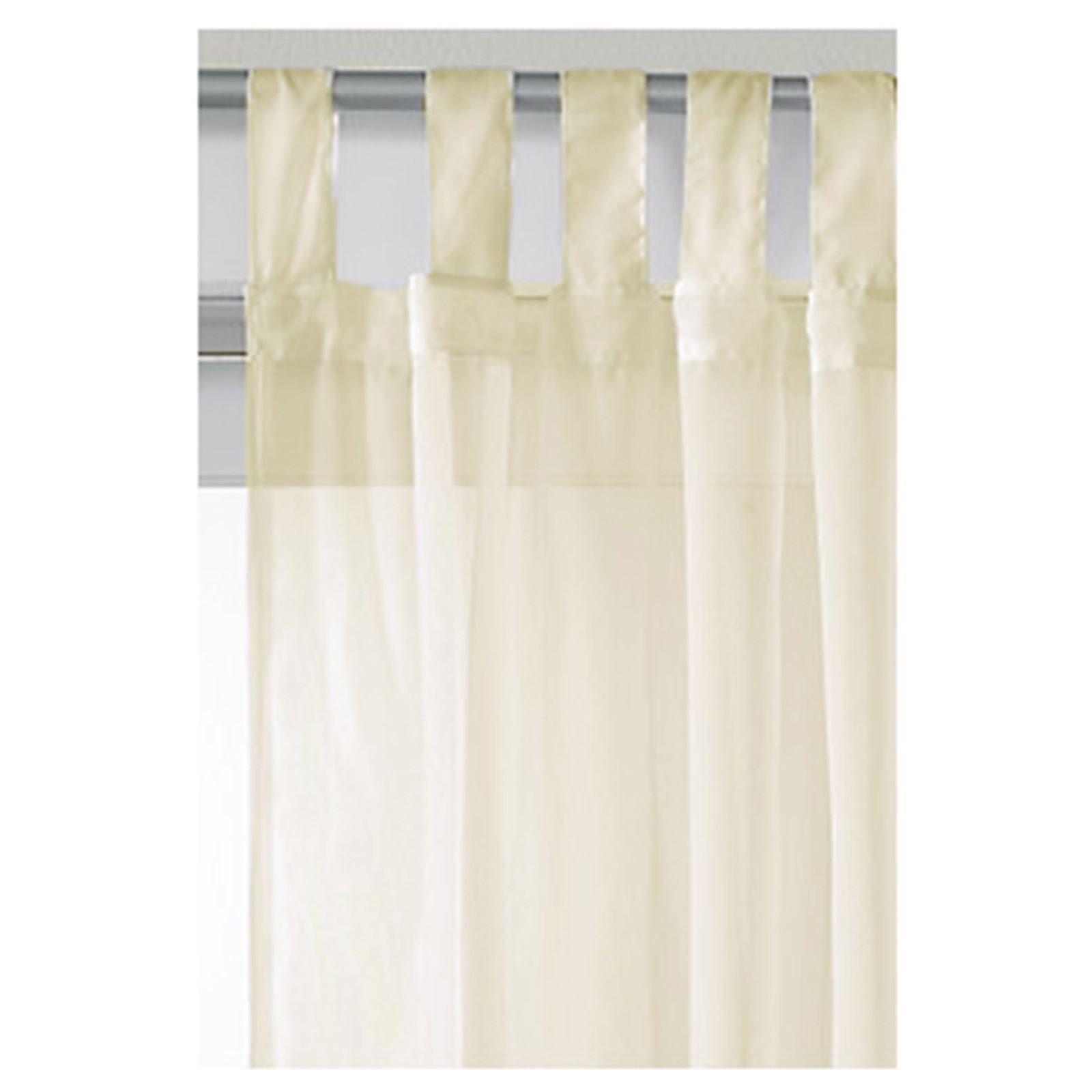 Voile Sheer Cream Curtain Panel