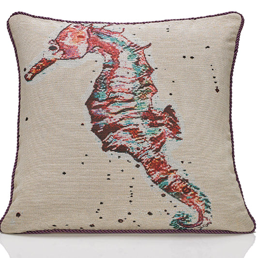 Tapestry Sea Horse Cushion Cover